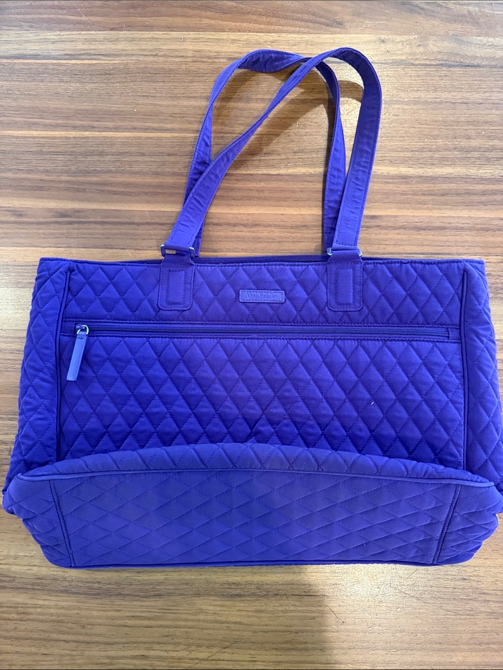 Vera Bradley Quilted Navy Laptop Bag with Shoulder Strap